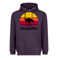 Plum retro vintage allegedly ostrich Heavyweight Hoodie - linhVisuals