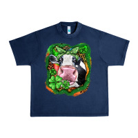 Navy St. Patrick's day cow Urban Heavy Tee - FaDigitalArtStudio