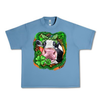 Pebble Blue St. Patrick's day cow Urban Heavy Tee - FaDigitalArtStudio