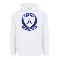 White ra 5c vigilante patch Heavyweight Hoodie - linhVisuals