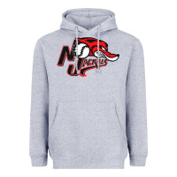 Heather Grey jackals Heavyweight Hoodie - linhVisuals