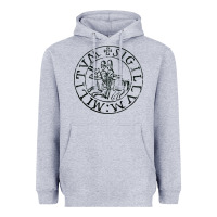 Heather Grey knights templar sigil Heavyweight Hoodie - linhVisuals