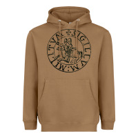 Toasted Coconut knights templar sigil Heavyweight Hoodie - linhVisuals