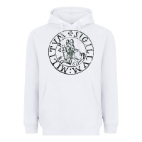 White knights templar sigil Heavyweight Hoodie - linhVisuals
