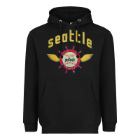 Black seattle pilots baseball vintage Heavyweight Hoodie - linhVisuals