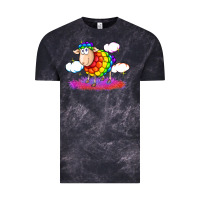 Cloud Black rainbow sheep pride Vintage Tee - FaDigitalArtStudio