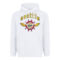 White seattle pilots baseball vintage Heavyweight Hoodie - linhVisuals