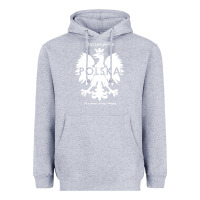 Heather Grey poland rzeczpospolita polska polish eagle symbol Heavyweight Hoodie - linhVisuals