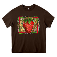 Chocolate Brown strawberry summer Heavy Core Tee - Jasminsmagicworld