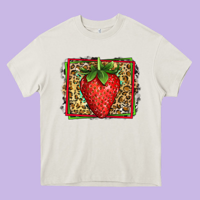 Strawberry Summer Heavy Core Tee Designed By Jasminsmagicworld