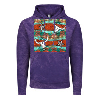 Cloud Purple western aztec bull skull stars seamless pattern Vintage Hoodie - BundleAndBundleShop