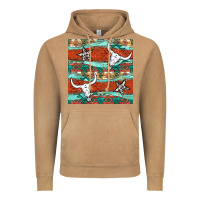 Vintage Camel western aztec bull skull stars seamless pattern Vintage Hoodie - BundleAndBundleShop