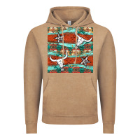 Vintage Coffee western aztec bull skull stars seamless pattern Vintage Hoodie - BundleAndBundleShop