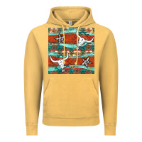 Vintage Mustard western aztec bull skull stars seamless pattern Vintage Hoodie - BundleAndBundleShop