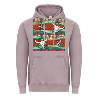Vintage Zinc western aztec bull skull stars seamless pattern Vintage Hoodie - BundleAndBundleShop