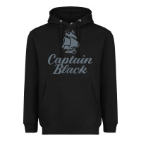 Black Captain Black Cigar Heavyweight Hoodie - linhVisuals