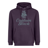 Plum Captain Black Cigar Heavyweight Hoodie - linhVisuals