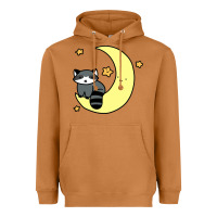 Meerkat crescent moon raccoon Heavyweight Hoodie - linhVisuals
