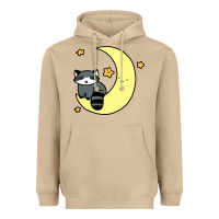 Mushroom crescent moon raccoon Heavyweight Hoodie - linhVisuals