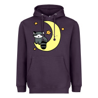 Plum crescent moon raccoon Heavyweight Hoodie - linhVisuals
