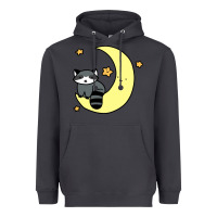 Smoke crescent moon raccoon Heavyweight Hoodie - linhVisuals