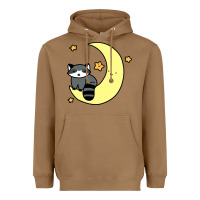 Toasted Coconut crescent moon raccoon Heavyweight Hoodie - linhVisuals
