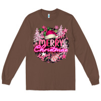 Chestnut pink merry christmas Long Sleeve Tee - FaDigitalArtStudio