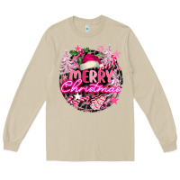 Mushroom pink merry christmas Long Sleeve Tee - FaDigitalArtStudio