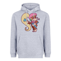 Heather Grey cute guitarist dixie kong Heavyweight Hoodie - linhVisuals