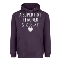 Plum funny a super hot teacher stole my heart unisex t shirt Heavyweight Hoodie - linhVisuals