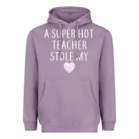 Lavender funny a super hot teacher stole my heart unisex t shirt Heavyweight Hoodie - linhVisuals