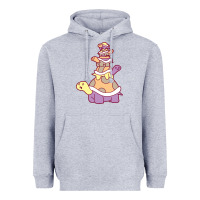 Heather Grey cute turtle stack Heavyweight Hoodie - linhVisuals