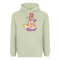 Matcha cute turtle stack Heavyweight Hoodie - linhVisuals