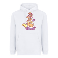White cute turtle stack Heavyweight Hoodie - linhVisuals