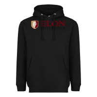 Black ELON UNIVERSITY Heavyweight Hoodie - linhVisuals