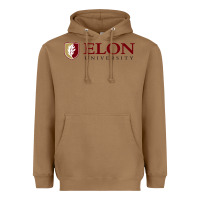 Toasted Coconut ELON UNIVERSITY Heavyweight Hoodie - linhVisuals