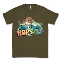 Army Green Little mister hops a lot Easter day Classic Tee - HowdyJamesFarm
