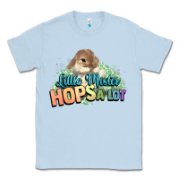Dusty Blue Little mister hops a lot Easter day Classic Tee - HowdyJamesFarm
