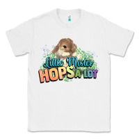 White Little mister hops a lot Easter day Classic Tee - HowdyJamesFarm