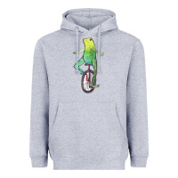 Heather Grey dat boi watercolor unicycle frog Heavyweight Hoodie - linhVisuals