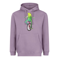 Lavender dat boi watercolor unicycle frog Heavyweight Hoodie - linhVisuals