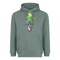 Sage dat boi watercolor unicycle frog Heavyweight Hoodie - linhVisuals