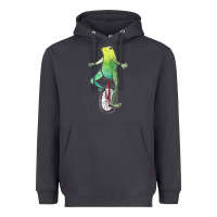 Smoke dat boi watercolor unicycle frog Heavyweight Hoodie - linhVisuals