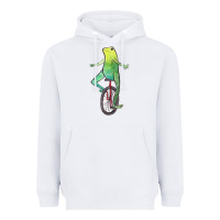 White dat boi watercolor unicycle frog Heavyweight Hoodie - linhVisuals