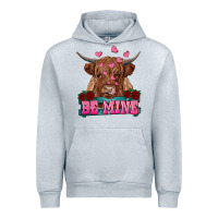 Heather Grey be mine highland cow Urban Hoodie - RanaPortraitStore