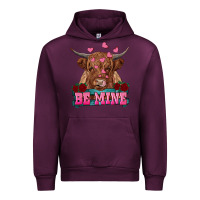Mauve Wine be mine highland cow Urban Hoodie - RanaPortraitStore