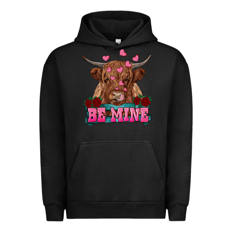 Be Mine Highland Cow Urban Hoodie by RanaPortraitStore | Teevron