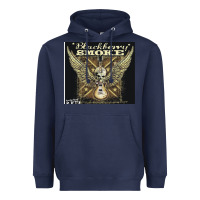 Navy Blackberry Smoke Heavyweight Hoodie - linhVisuals