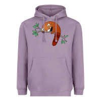 Lavender red panda sleeping Heavyweight Hoodie - linhVisuals