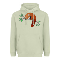 Matcha red panda sleeping Heavyweight Hoodie - linhVisuals
